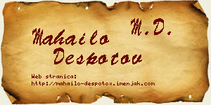 Mahailo Despotov vizit kartica